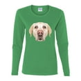 thumbnail image 2 of Wild Bobby, Golden Retriever Cute Gift, Dog Lover, Women Graphic Long Sleeve Tee, Kelly, Small, 2 of 4