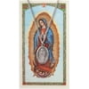 Pewter Our Lady Guadalupe Medal with Laminated Holy Card, 1 Inch