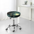 thumbnail image 7 of Picia Enchanted Forest Skull Path Pattern Round Stool Covers Comfy Seat Covers Stretch Removable Washable Chair Slipcover Round Bar Chair Cushion Cover-12 inch, 7 of 7