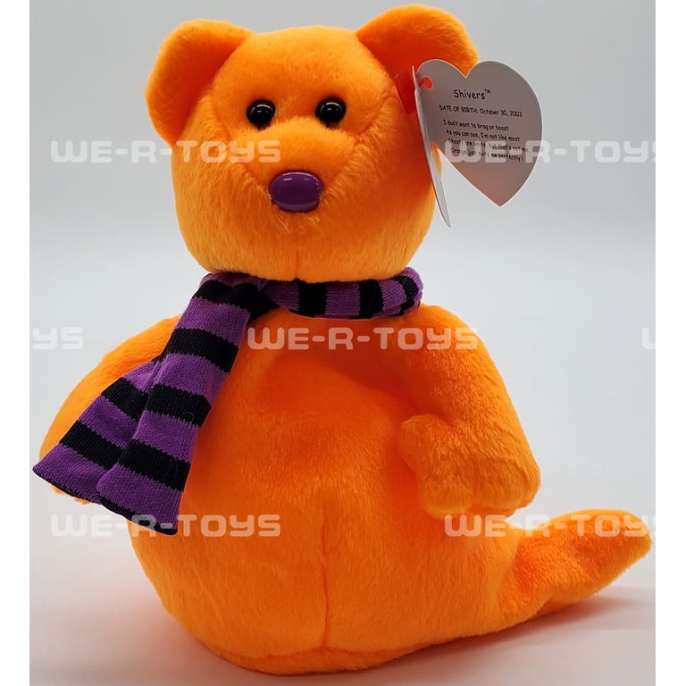 Beanie Babies Shivers the Ghost, Plush Halloween Toy, 6-Inch