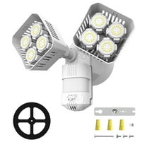 SANSI 54W 7000LM LED Motion Sensor Outdoor Lights, 5000K Dusk to Dawn Wired Security Flood Light