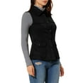 thumbnail image 4 of INSPIRE CHIC Women's Utility Cargo Vest Button Front Sleeveless Faux Suede Jacket with Pockets XL Black, 4 of 7