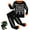 D# Black, variant on Rimyaw Toddlers Pajamas Sets Halloween Boys Girls Sleepwear Skull Head Graphic PJS Clothes Set 3T