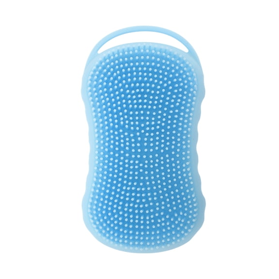 Unique Bargains Hangable Soap Shape Bath Brush 1 Pc Blue