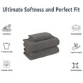 thumbnail image 3 of Mainstays Cotton Rich Extra Soft Jersey Bed Sheet Set, Twin-XL, Charcoal, 3 Pieces, 3 of 9