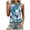 Light Blue, variant on Tops for Women Sleeveless Round Neck Floral Printed Casual T-Shirt Top Light Blue S