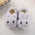 thumbnail image 2 of Children Cotton Slippers Home Slippers Plush Slippers Cute Rabbit Slippers, 15/16 (Inner Length 15.5cm), Grey, 2 of 6