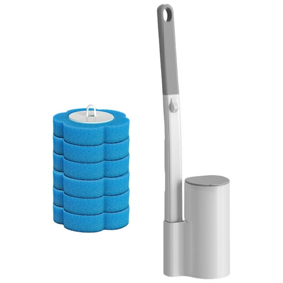 Jesscasday Compact Toilet Wand and Holder Storage Solution Comes With Replaceable Heads