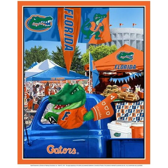 University of Florida 100% Cotton Tailgate Panel-Sold by the Panel-43"x36"