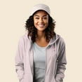 thumbnail image 4 of Dalix Flamingo Embroidered Fleece Zip Washed Hoodie Cold Fall Winter Women in Blush S Small, 4 of 5