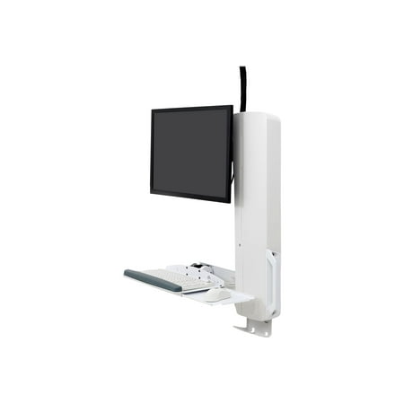Ergotron StyleView - Mounting kit (vertical lift) - for LCD display / PC equipment - sit-stand system - white - screen size: up to 24" - wall-mountable