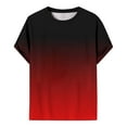 thumbnail image 7 of Caqnni Mens Slim Fitted Short-Sleeve Tee Shirts Cotton Contrast Color Stitching T-Shirt Fashion Top(Hot Pink,L), 7 of 7