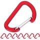 thumbnail image 5 of Mosquetón Rojo En Forma De D, Mosquetón De Aluminio Para Trabajo Pesado, Descenso De Corriente De Escalada Al Aire Libre Para Hamacas Cergrey Aluminum Carabiner Keychain, 5 of 8