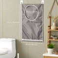 thumbnail image 2 of 2 Pack Hanging Laundry Hamper Bag, Over the Door Dirty Clothes Basket with Bottom Zipper, Large Capacity Wall Mount Laundry Organizer with Hooks & Adhesive Stickers for Bathroom Bedroom, 2 of 7