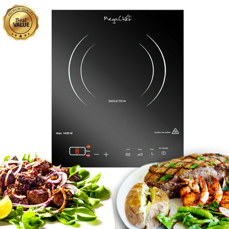 MegaChef Portable 1400W Single Induction Cooktop With Control