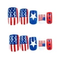thumbnail image 6 of Independence Day Press On Nails, 24PCS American Flag Fake Nails, Patriotic Red White Blue Wearable Nail Tips, Full Cover Nail Art for Holiday Party,B, 6 of 7