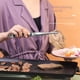 thumbnail image 2 of Pinzas de cocina de acero inoxidable de grado alimenticio para cocinar, asar a la parrilla Pinzas de alimentos de metal livianas con cierre para asar a la parrilla, cocinar, 2 of 5