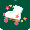 thumbnail image 4 of Inktastic Roller Skate Flowers Girls Baby Bib, 4 of 4