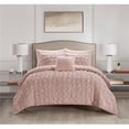 thumbnail image 1 of Chic Home BCS36933-US Bates Pinch Pleat Box Design Bed in A Bag Bedding Comforter Set, Blush - Twin Size - 6 Piece, 1 of 1