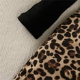 thumbnail image 5 of Gibobby faldas cargo 2 piezas de falda con estampado de leopardo de manga larga para niñas pequeñas y bebés(Negro, 3-4 Años), 5 of 5