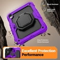 thumbnail image 5 of Case for iPad (A16) 11th Gen 2025/ iPad 10th Gen 10.9 inch 2022, 360 Rotating Stand Handle Shoulder Strap Heavy Duty Shockproof Cover, Purple, 5 of 7