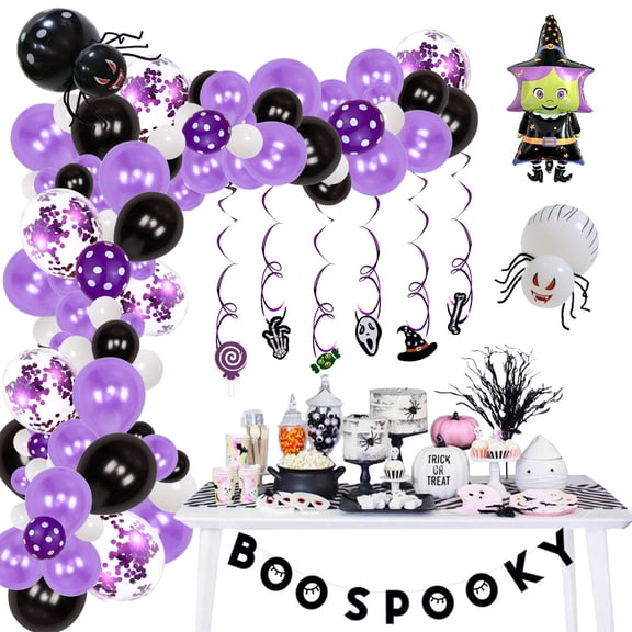 Balloon Halloween Balloon Chain Birthday Party Decoration Scene Layout Latex Aluminum Film Combination Halloween Balloon Chain B