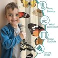 thumbnail image 3 of Blackout Kids Curtains,Beige Butterfly Moth Pattern Childrens Insulated Curtains Set Of 2,Bedroom Essentials,Toddler Room Decor 52"x63", 3 of 5