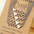 thumbnail image 4 of 5 Pcs Heart Best Friend Necklaces Clavicle Chain for 3 Women Teens Girls Friendship Set Sister Jewelry Gift Silver, 4 of 4