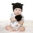 thumbnail image 4 of Conjunto de gorro y guantes de invierno para recién nacidos, para niñas de 0 a 18 meses Gorros de punto para bebés niños Gorros de invierno para bebés, M, 4 of 5