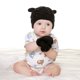 thumbnail image 4 of Conjunto de gorro y guantes de invierno para recién nacidos, para niñas de 0 a 18 meses Gorros de punto para bebés niños Gorros de invierno para bebés, M, 4 of 5