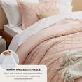 thumbnail image 4 of U by Bedsure Comforter Set, Boho Tufted Shabby Chic Bedding Comforter Set, 2 Pieces Vintage Farmhouse Bed Set for All Seasons, Soft Bedding Set with 1 Pillow Sham,Twin,Coral Pink, 4 of 7