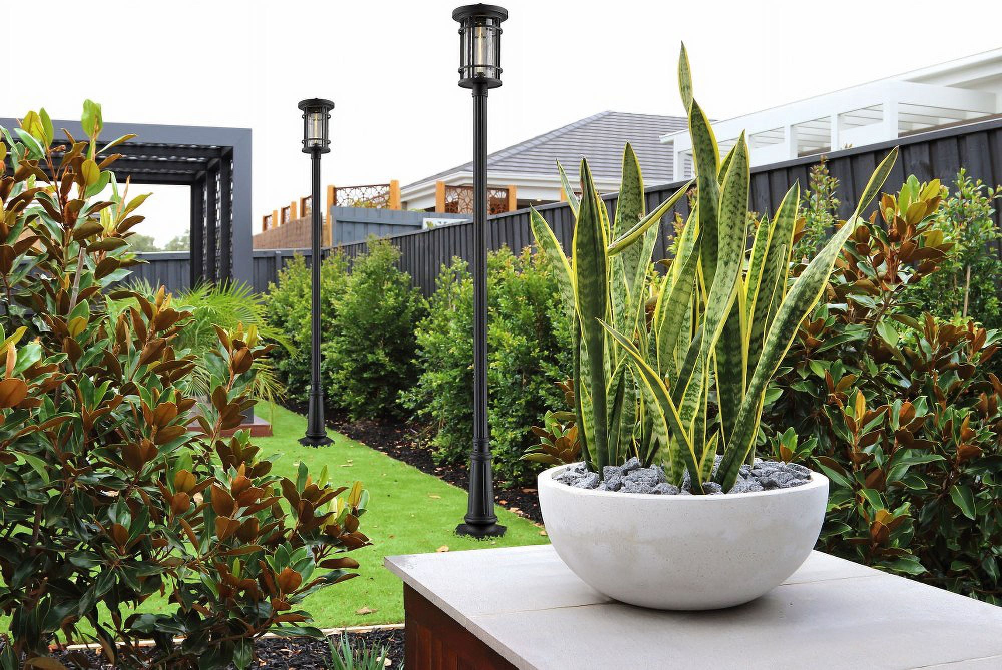 Jordan 1 Light Outdoor Post Mounted Fixture Clear Seedy
