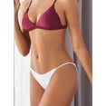 thumbnail image 5 of Buankoxy 8 Pack Women's Low-Rise String Bikini Panty Stretch Briefs(Multi-color,Size5), 5 of 12