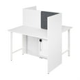 thumbnail image 2 of Hustle 48W 2 Person Cubicle Desk with Storage in White - Engineered Wood, 2 of 7
