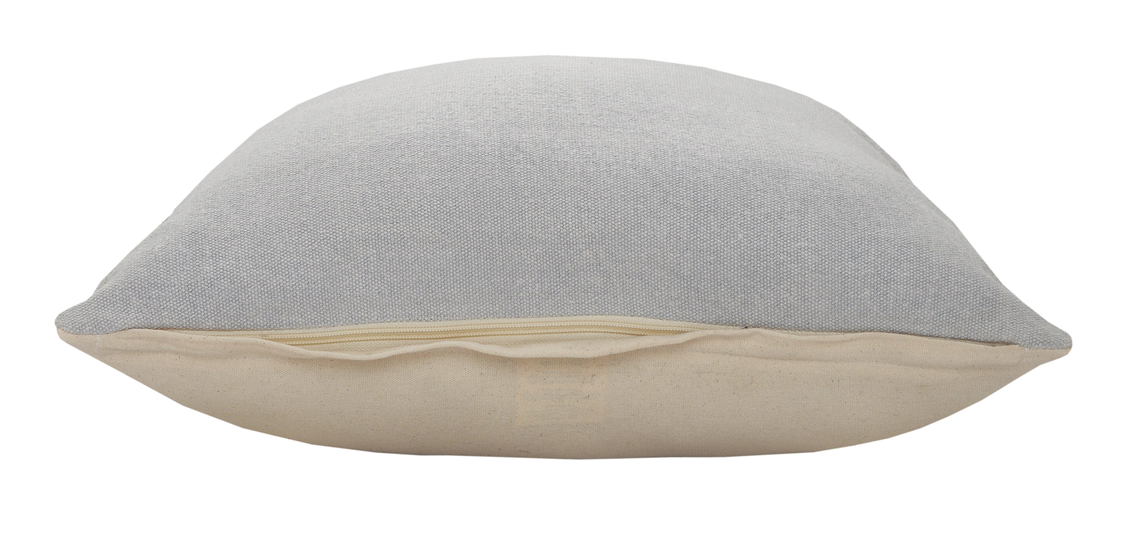 Ox Bay Tatum 20" x 20" Light Gray Solid Cotton Adult Decorative Throw Pillow