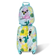 Topbuy 2PC Kid Luggage Set 12 Backpack & 16 Rolling Trolley Suitcase ABS for Travel