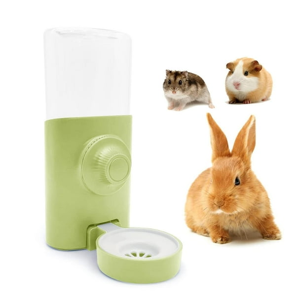 Botella de agua para conejos, 600 ml/21 oz, dispensador de agua colgante, alimentador, jaula, jaula, conejera, cachorro, gato, chinchilla(verde)