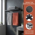 thumbnail image 7 of Matte Black Towel Rack 24'' Bathroom Towel Shelf with Double Towel Bars SUS304 Stainless Steel Wall Mounted, B6003BK, 7 of 7