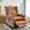 Brown, variant on Recliner Wingback Chair - PU Leather Arm Heat Push Back Massage Remote Control Heat Backrest Blue Purple
