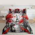 thumbnail image 2 of Homewish Paris Eiffel Tower Bedding Comforter Set,Oil Painting Twin Comforter Sets,Romantic Valentine'S Day Bedding Set For Girls Teens,Ultra Soft Home Decor Reversible,2pcs, 2 of 8