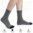 thumbnail image 2 of Lanola Mens 100% Cotton Cushioned Crew Socks, Athletic Performance Moisture Wicking Work socks，5-Pack（Grey）, 2 of 6