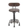 thumbnail image 4 of Indoor Home Office Furniture Dakota Industrial Task Chair In Antique Metal And Espresso Wood, 4 of 5
