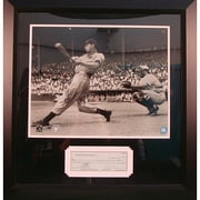 MLB Joe Dimaggio Autographed Shadowbox with a Check, 18x12
