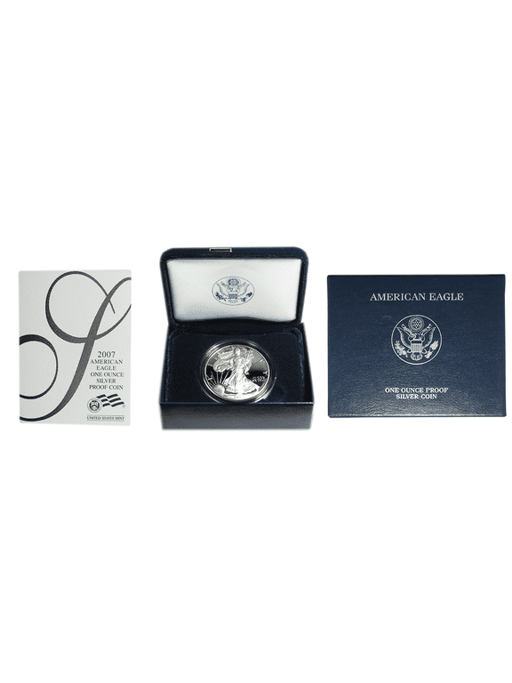 Collectible 2007-W $1 1-oz Proof American Silver Eagle Box, OGP, & COA