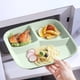 thumbnail image 5 of Platos divididos de 25 cm para cenas con pajita, reutilizables, para adultos y principiantes, 1 plato de cena Aestivo | Verde | AESTIVO, 5 of 8
