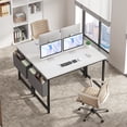 thumbnail image 4 of Gianna 47" Computer Desk with Metal Frame, Waterproof Surface and Storage Bag – Perfect for Office Use, White, 4 of 5