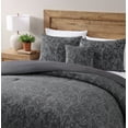 thumbnail image 3 of Botanical Grey 4-Piece Stonewashed Jacquard Comforter Set - Full/Queen, 3 of 6