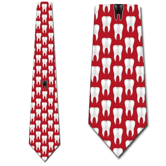 Dentist Ties Mens Teeth Tie Dental Necktie by Three Rooker