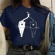 thumbnail image 2 of Tops de verano Regalos para hombre y mujer Camiseta de verano con estampado de letras Blusa de manga corta Pompotops hfajkhk134702, 2 of 7