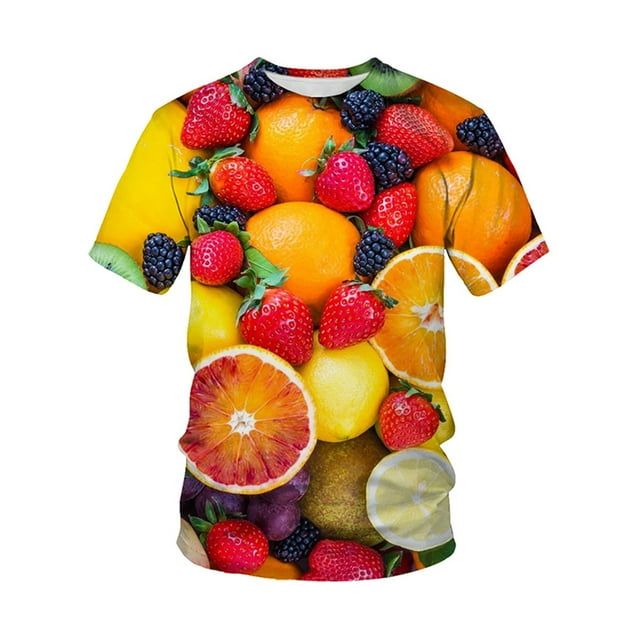 Tenmix Chemises Imprimées 3D pour Hommes Hauts d'Été Réguliers T-Shirt Graphique de Vacances Manches Courtes Style-M L